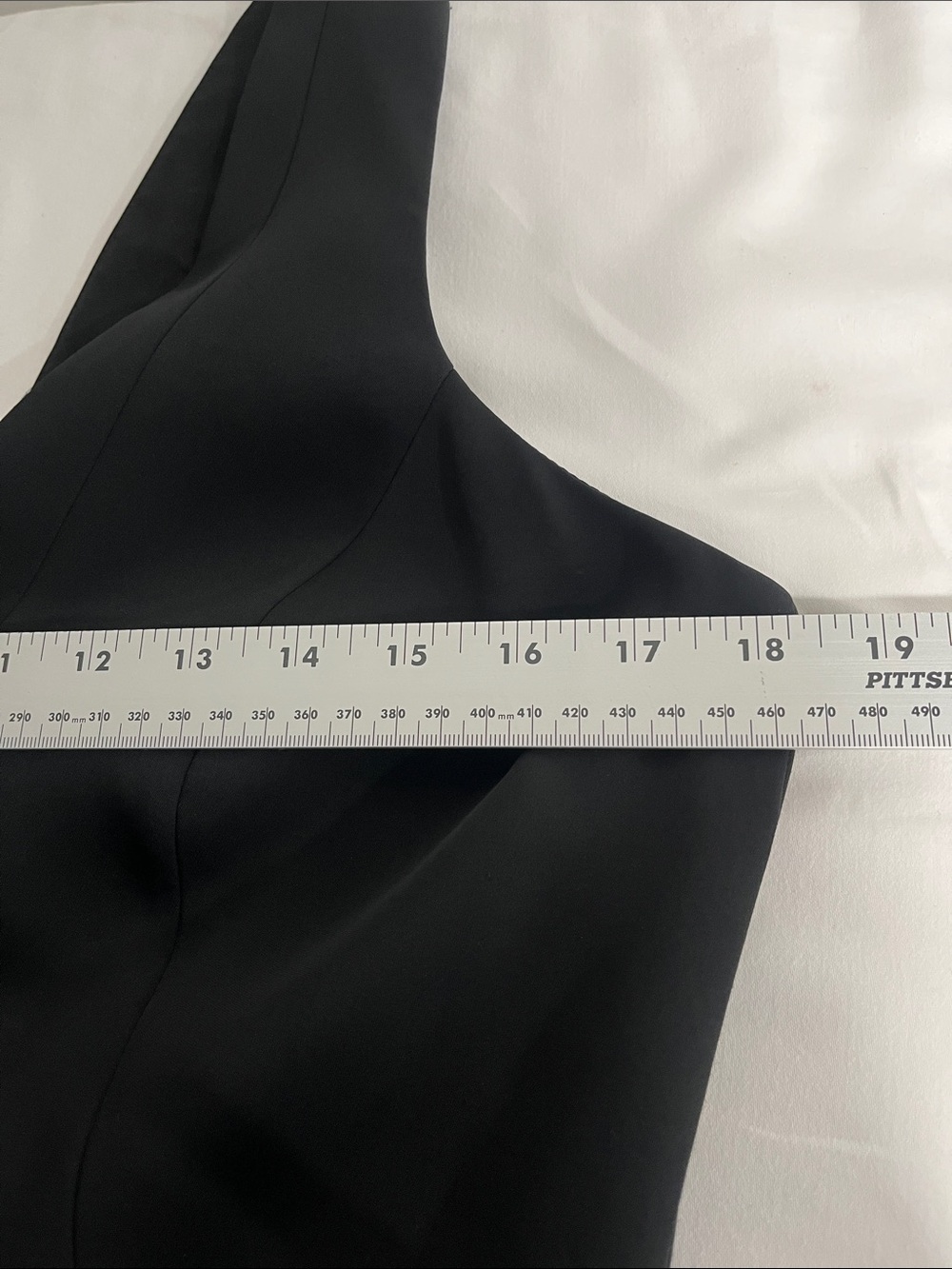 BCBGMaxAzria Black Deep V-Neck Floor-Length Gown - Picture 7 of 14